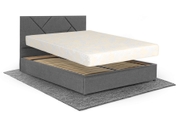Кровать с матрасом Циния 160х200 (Серый, рогожка, без подъемного механизма) IMI tsnrg-am160x200sb фото