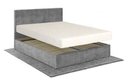 Кровать с матрасом Лаванда 160х200 (Светло-серый, велюр, без подъемного механизма) IMI lvnd-am160x200ssb фото 1