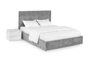 Кровать с матрасом Лаванда 160х200 (Светло-серый, велюр, без подъемного механизма) IMI lvnd-am160x200ssb фото 5