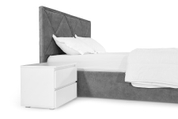 Кровать с матрасом Азалия 160х200 (Светло-серый, велюр, без подъемного механизма) IMI zl-am160x200ssb фото 6