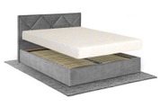 Кровать с матрасом Азалия 160х200 (Светло-серый, велюр, без подъемного механизма) IMI zl-am160x200ssb фото 1