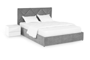 Кровать с матрасом Азалия 160х200 (Светло-серый, велюр, без подъемного механизма) IMI zl-am160x200ssb фото 5