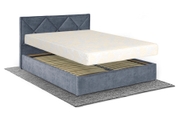 Кровать с матрасом Азалия 160х200 (Серый, велюр, без подъемного механизма) IMI zl-am160x200sb фото