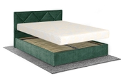 Кровать с матрасом Азалия 160х200 (Изумрудный, велюр, без подъемного механизма) IMI zl-am160x200smb фото
