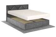 Кровать с матрасом Азалия 160х200 (Темно-серый, велюр, без подъемного механизма) IMI zl-am160x200tsb фото