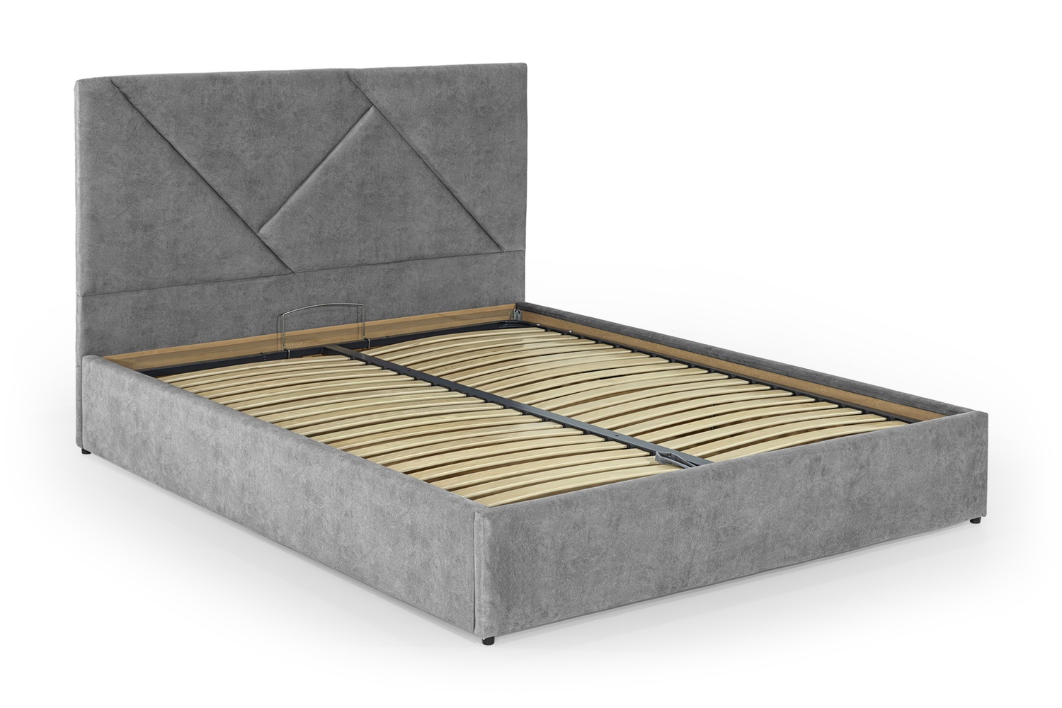 Кровать с матрасом Петуния 160х200 (Светло-серый, велюр, без подъемного механизма) IMI ptn-am160x200ssb фото