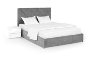 Кровать с матрасом Петуния 160х200 (Светло-серый, велюр, без подъемного механизма) IMI ptn-am160x200ssb фото 5