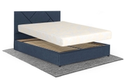 Кровать с матрасом Циния 160х200 (Джинс, рогожка, без подъемного механизма) IMI tsnrg-am160x200djb фото 1